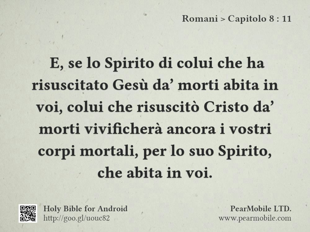 Romani, Capitolo 8:11